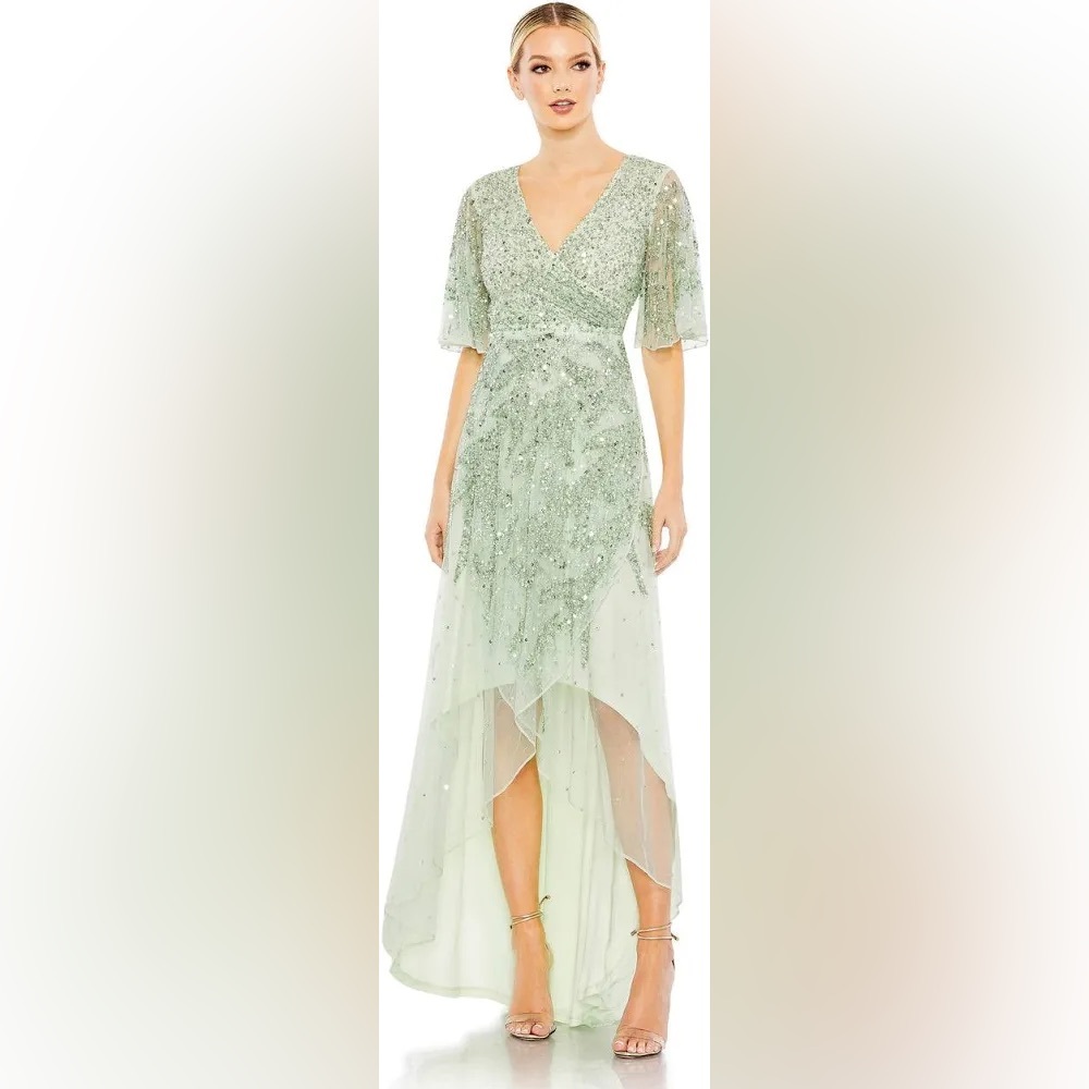 NWT MAC DUGGAL 93681 High low Chiffon Aline Gown